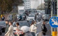 Traffico a Milano a causa dello sciopero dei mezzi pubblici