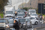 Traffico a Milano a causa dello sciopero dei mezzi pubblici