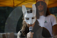 Roma - Iniziativa di Legambiente Urlo per il Clima davanti al Colosseo
