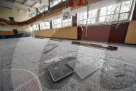 Aftermath of overnight Russian air strike in Zaporizhzhia