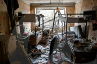 Aftermath of overnight Russian air strike in Zaporizhzhia