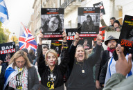 Francesca Albanese protest organised by the Campaign Against Antisemitism outside SOAS, Russell Square, London, UK.