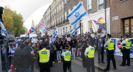 Francesca Albanese protest organised by the Campaign Against Antisemitism outside SOAS, Russell Square, London, UK.