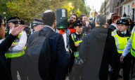 Francesca Albanese protest organised by the Campaign Against Antisemitism outside SOAS, Russell Square, London, UK.