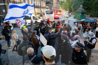 Francesca Albanese protest organised by the Campaign Against Antisemitism outside SOAS, Russell Square, London, UK.