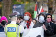 Francesca Albanese protest organised by the Campaign Against Antisemitism outside SOAS, Russell Square, London, UK.