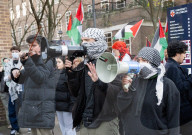 Francesca Albanese protest organised by the Campaign Against Antisemitism outside SOAS, Russell Square, London, UK.