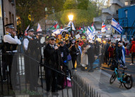 Francesca Albanese protest organised by the Campaign Against Antisemitism outside SOAS, Russell Square, London, UK.