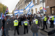 Francesca Albanese protest organised by the Campaign Against Antisemitism outside SOAS, Russell Square, London, UK.