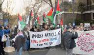 Francesca Albanese protest organised by the Campaign Against Antisemitism outside SOAS, Russell Square, London, UK.