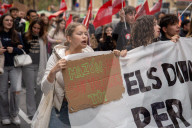 Student demonstration against the management of the DANA crisis