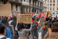 Student demonstration against the management of the DANA crisis