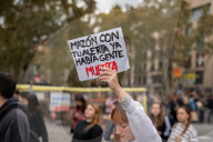 Student demonstration against the management of the DANA crisis