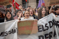 Student demonstration against the management of the DANA crisis