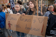 Student demonstration against the management of the DANA crisis