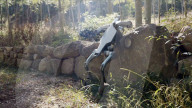 Wheeled robot for off-road work can  also stand on two legs