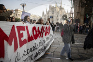 Milano, manifestazione studentesca No Meloni Day