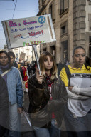 Milano, manifestazione studentesca No Meloni Day