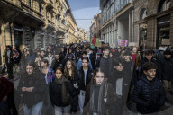 Milano, manifestazione studentesca No Meloni Day