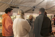 Esther Mcvey speaks at a Farmers Protest, Cheshire, UK
