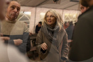 Esther Mcvey speaks at a Farmers Protest, Cheshire, UK