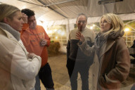 Esther Mcvey speaks at a Farmers Protest, Cheshire, UK