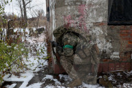 Ukraine soldiers of 57th Brigade practice assault skills in Kharkiv region