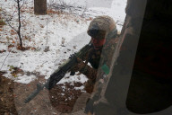 Ukraine soldiers of 57th Brigade practice assault skills in Kharkiv region