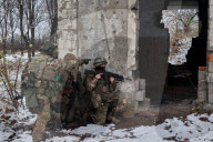 Ukraine soldiers of 57th Brigade practice assault skills in Kharkiv region