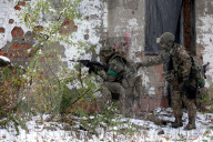 Ukraine soldiers of 57th Brigade practice assault skills in Kharkiv region