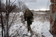 Ukraine soldiers of 57th Brigade practice assault skills in Kharkiv region