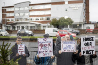Cresta Court Hotel Protest in Manchester, UK.