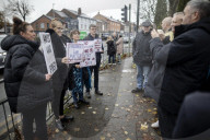Cresta Court Hotel Protest in Manchester, UK.