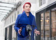 Guests arrive for Sunday with Laura Kuenssberg at the BBC, Broadcasting House, London, UK. 