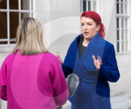 Guests departs Sunday with Laura Kuenssberg at the BBC, Broadcasting House, London, UK. 