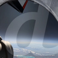 Supersonic rocket-powered drone