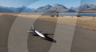 Supersonic rocket-powered drone