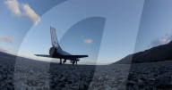 Supersonic rocket-powered drone