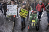 Farmers protest at Whitehall, London, UK