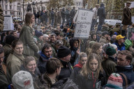 Farmers protest at Whitehall, London, UK