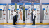 Sotheby's Football Club lockers sale preview at Sotheby's, London, UK.