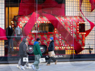 Christmas shopping in Regent Street, London, UK.