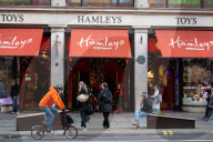 Christmas shopping in Regent Street, London, UK.
