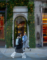 Christmas shopping in Regent Street, London, UK.