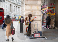 Christmas shopping in Regent Street, London, UK.