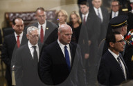 George Bush casket on display in Capitol