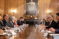 Prime Minister Keir Starmer hosts a Blackrock meeting