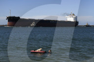 The People's Blockade of the Newcastle coal port, New South Wales, Australia.