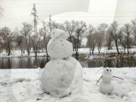 Wet snow in Kyiv
