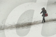 Wet snow in Kyiv